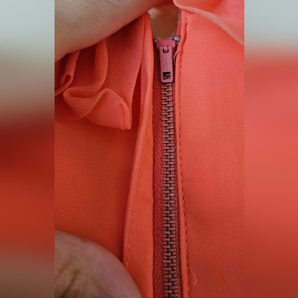 1960s Salmon Pink Chiffon Cocktail Dress - Picture 11 of 11
